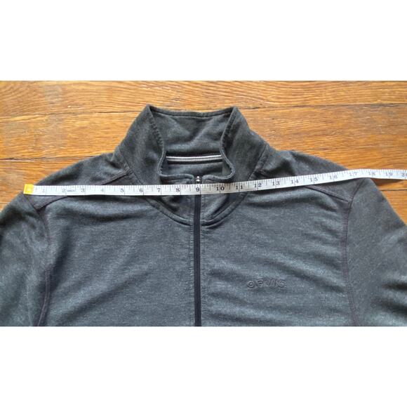 ORVIS Gray 1/4 Zip Mock Neck Long Sleeve Shirt Mens sz M - Picture 9 of 12